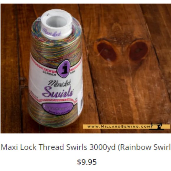 Maxi-Lock Swirls 3000 yd Rainbow Swirl Varigated Polyester Serger Thread - Picture 5 of 7